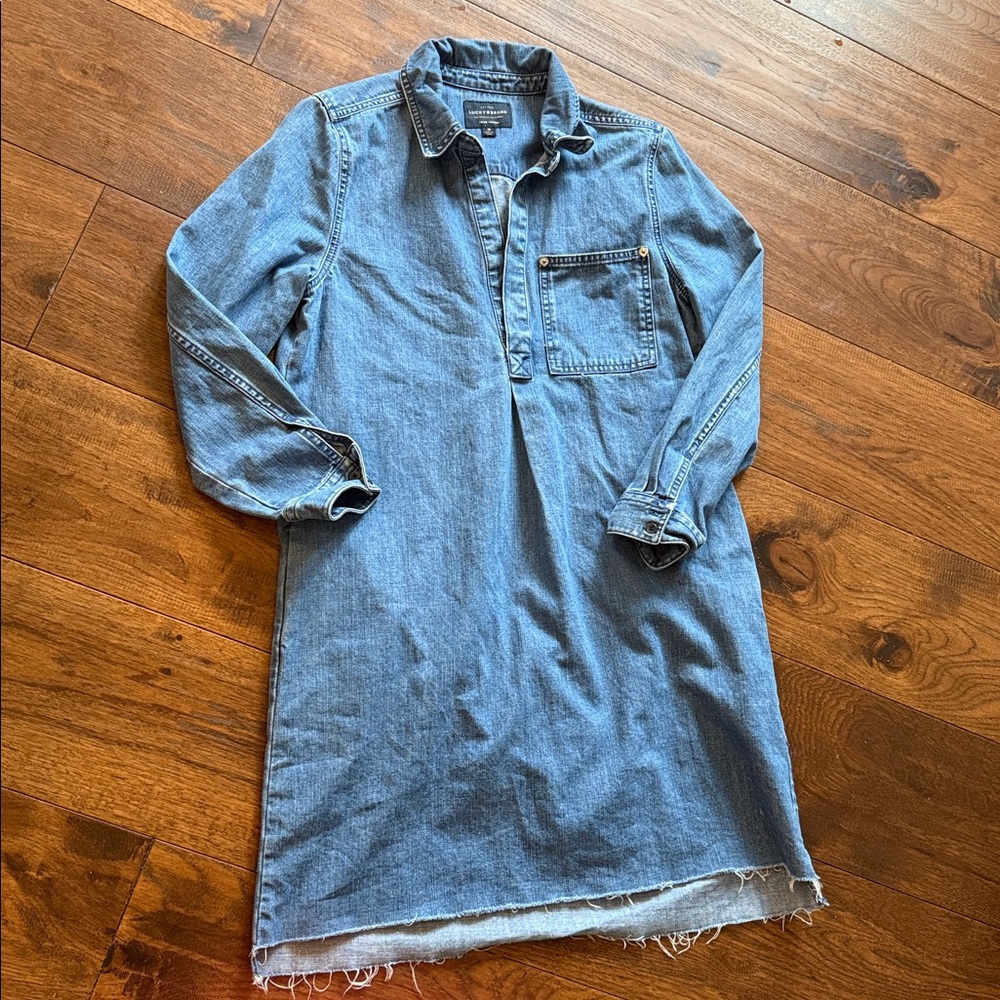Lucky Brand Trye Indigo denim dress size medium